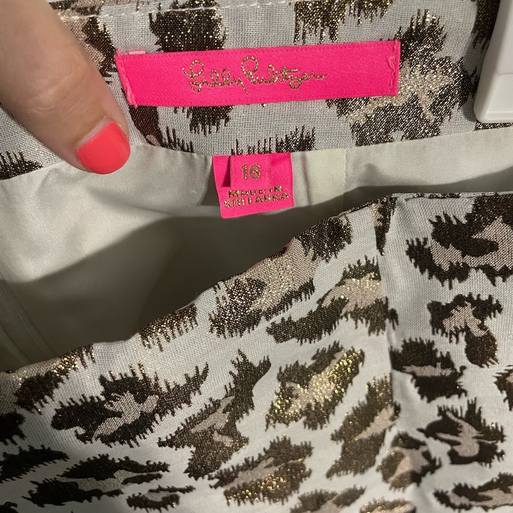 Lilly Pulitzer animal print skirt. Worn once. - Picture 2 of 2